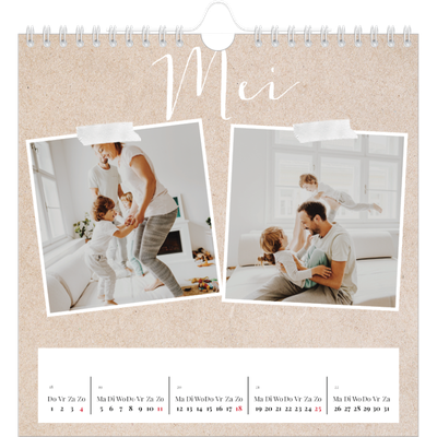 Jaarkalenders vierkant — Scrapbook kalender [omslag]