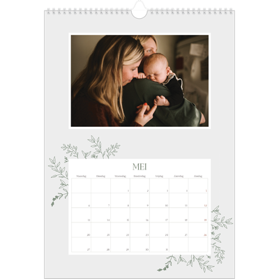 A3 Jaarkalenders — Hand gemaakte bloemen [omslag]