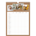 A4 Familieplanners — Warme aardetinten - gezinsplanner 5 personen [Maart]