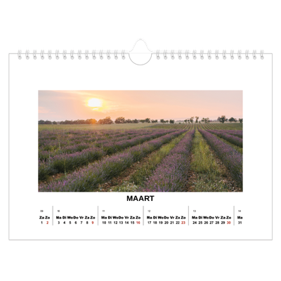 Fotokalender A4 — Eenvoudige foto [Maart]