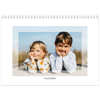 Fotokalender A4 Dubbel (30 x 40 cm) — Transparante kaders [omslag]