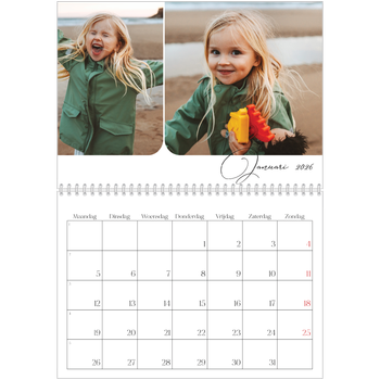 Fotokalender A4 Dubbel — Momentopnamen en schrift