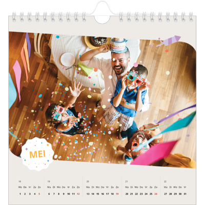 Jaarkalenders vierkant — Iconische verjaardag [omslag]