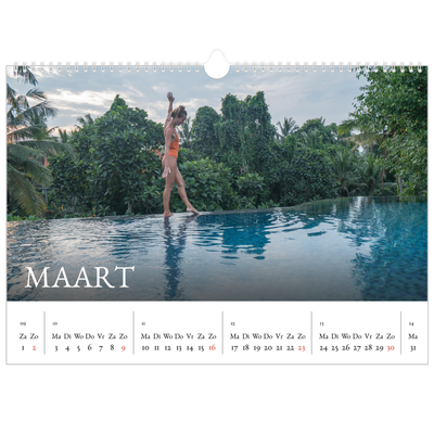 Fotokalender A3 — Eenvoudige letters [Maart]