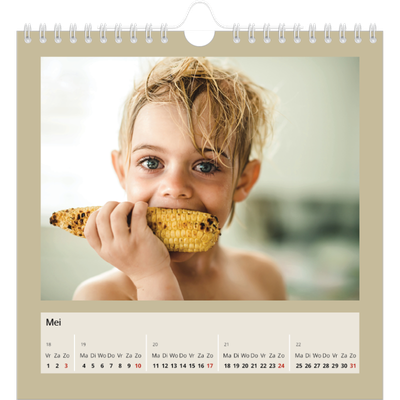 Jaarkalenders vierkant — Aardetinten [omslag]