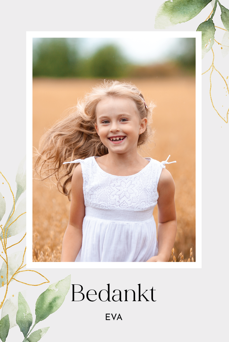 Bedankkaarten — Bloemen splash