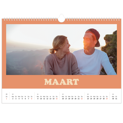 Fotokalender A3 — Retro stijl frames [Maart]