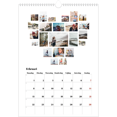 A3 Jaarkalenders — Collage shapes [Februari]