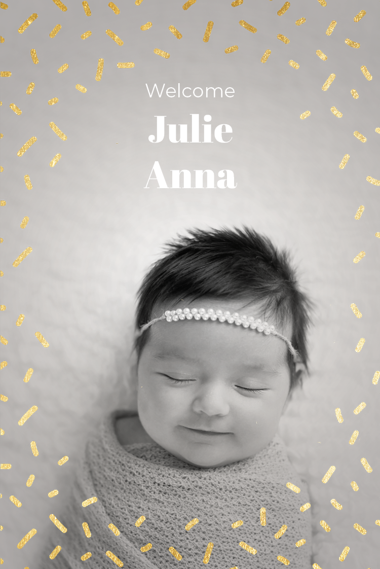 Uitnodigingen — Goudkleurige snippers