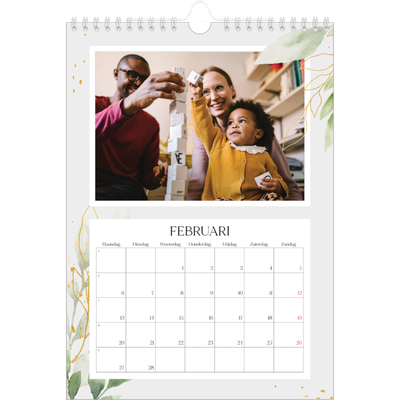 Fotokalender A4 (20 x 30 cm) — Bloemen splash [Februari]