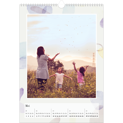 A3 Jaarkalenders — Aquarel vlekkenpatroon [omslag]