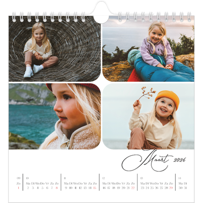 Jaarkalenders vierkant — Momentopnamen en schrift [Maart]