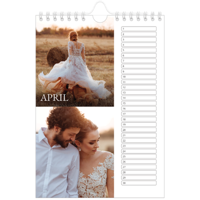 Fotokalender A5 — Eenvoudige letters [April]