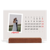 Bureaukalender met houten standaard  — Karmijnrode handtekening [April]