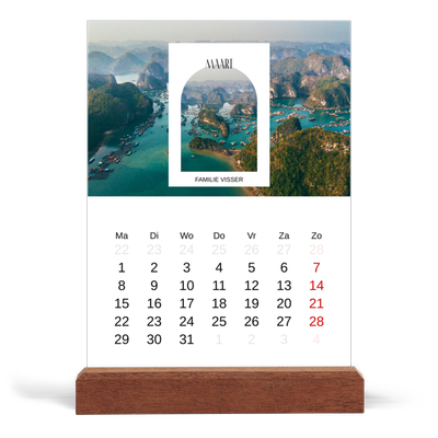 Bureaukalender met houten standaard  — De open boog [Maart]