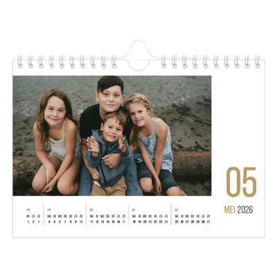 Fotokalender A5 — Maandnummers [omslag]