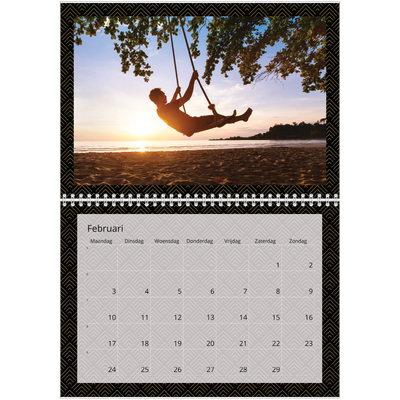Fotokalender A4 Dubbel (30 x 40 cm) — Geometrisch [Februari]