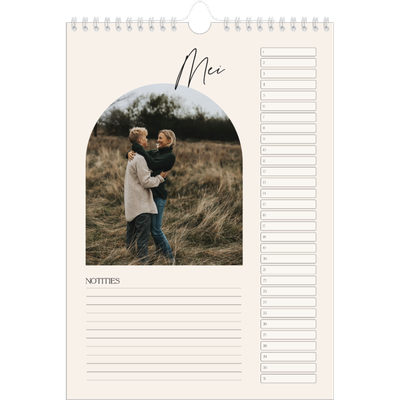 Verjaardagskalenders A4 — Boog van herinneringen [Mei]