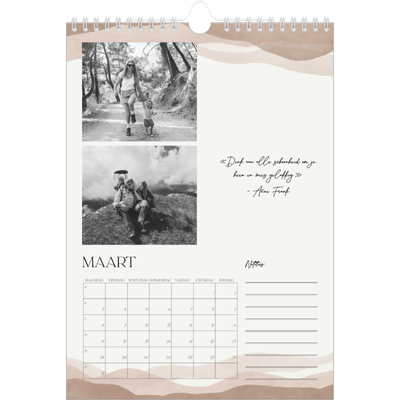 Fotokalender A4 (20 x 30 cm) — Welzijn quotes [Maart]
