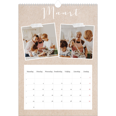 A3 Jaarkalenders — Scrapbook kalender [Maart]