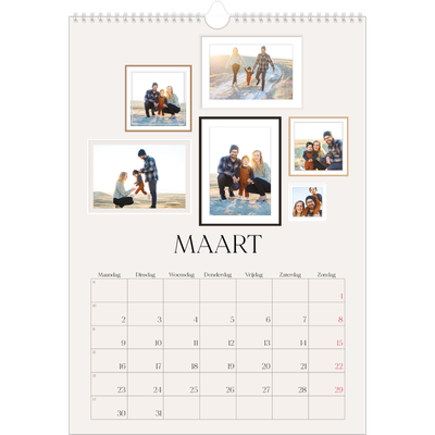 A3 Jaarkalenders — Fotowand gallerij [Maart]