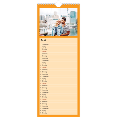 Smalle kalender  — Kleurrijke kaders [Mei]