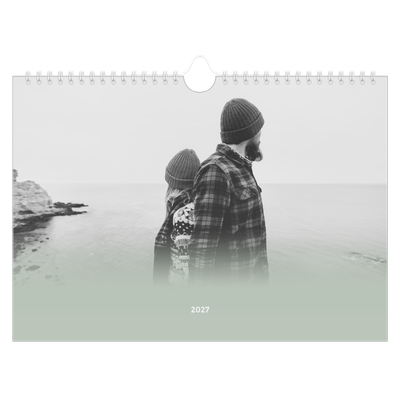 Fotokalender A4 — Zachtgroen kleurverloop [omslag]