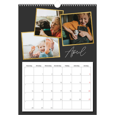 A3 Jaarkalenders — Herinneringen verzamelen [April]