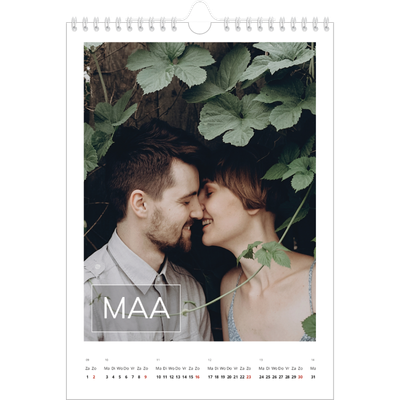 Fotokalender A4 (20 x 30 cm) — Overlay van datumvak [Maart]