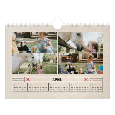 Fotokalender A5 — Craft stempel effect [April]