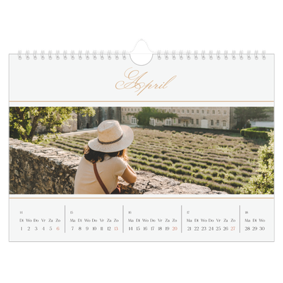 Fotokalender A4 — Goudschrift banner [April]