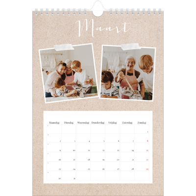 Fotokalender A4 (20 x 30 cm) — Scrapbook kalender [Maart]