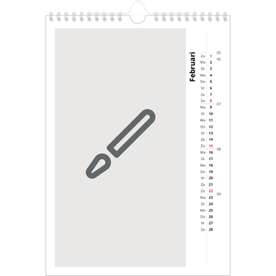 Fotokalender A4 (20 x 30 cm) — Ontwerp je eigen fotoproduct [Februari]
