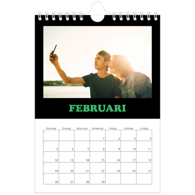Fotokalender A5 — Vrolijke typo [Februari]