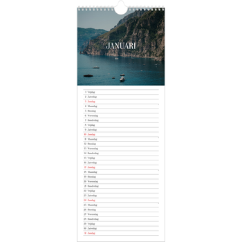 Smalle kalender (15 x 40 cm) — Eindeloze ontsnapping