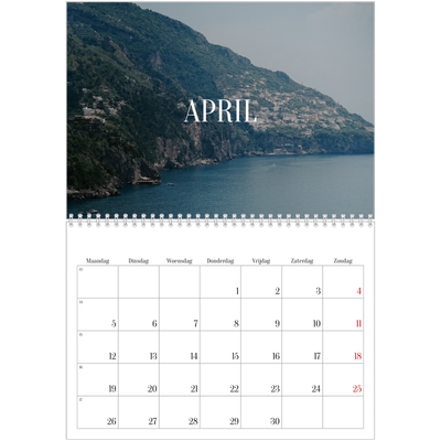Fotokalender A4 Dubbel (30 x 40 cm) — Eindeloze ontsnapping [April]