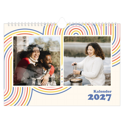 Fotokalender A4 — Retro strepen [omslag]