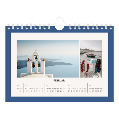Fotokalender A5 — Klassieke kleuren [Februari]