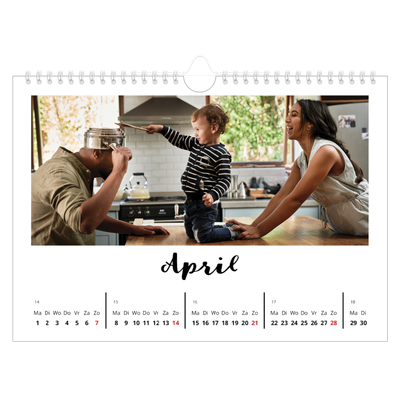 Fotokalender A4 — Handgeschreven letters [April]