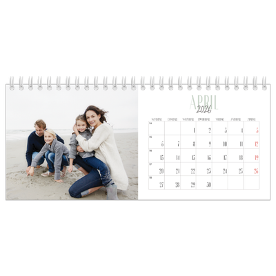 Bureaukalenders — Gevarieerd lettertype [April]