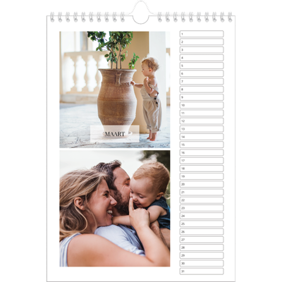 Verjaardagskalenders A4 — Klassieke kalender [Maart]