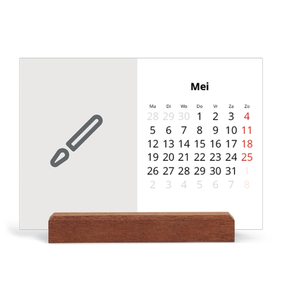 Bureaukalender met houten standaard  — Ontwerp je eigen fotoproduct [omslag]