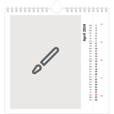 Jaarkalenders vierkant — Ontwerp je eigen fotoproduct [April]