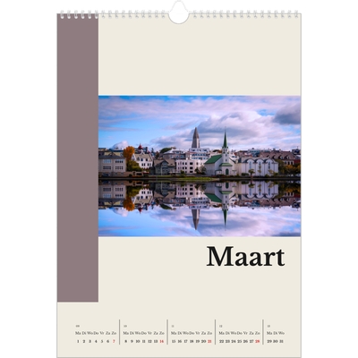 A3 Jaarkalenders — Bezienswaardigheden van de wereld [Maart]