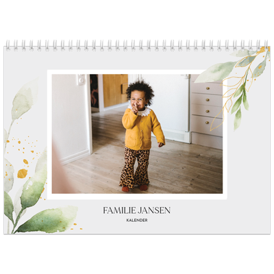 Fotokalender A4 Dubbel (30 x 40 cm) — Bloemen splash [omslag]