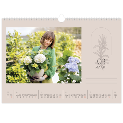 Fotokalender A3 — Simpel botanisch [Maart]