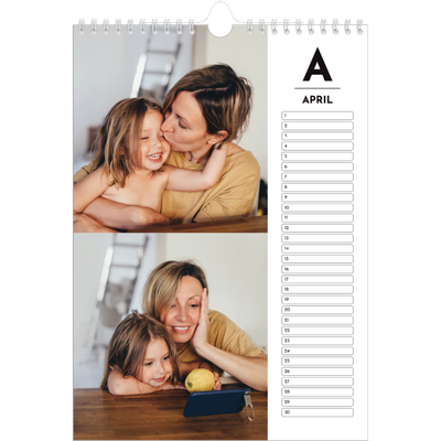 Verjaardagskalenders A4 — Schijnwerper effect [April]