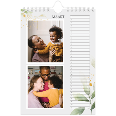 Fotokalender A5 — Bloemen splash [Maart]