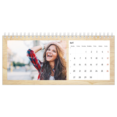 Bureaukalenders — Houtpatroon [April]