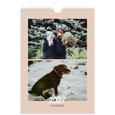 Fotokalender A5 — Overlappende tekst [omslag]